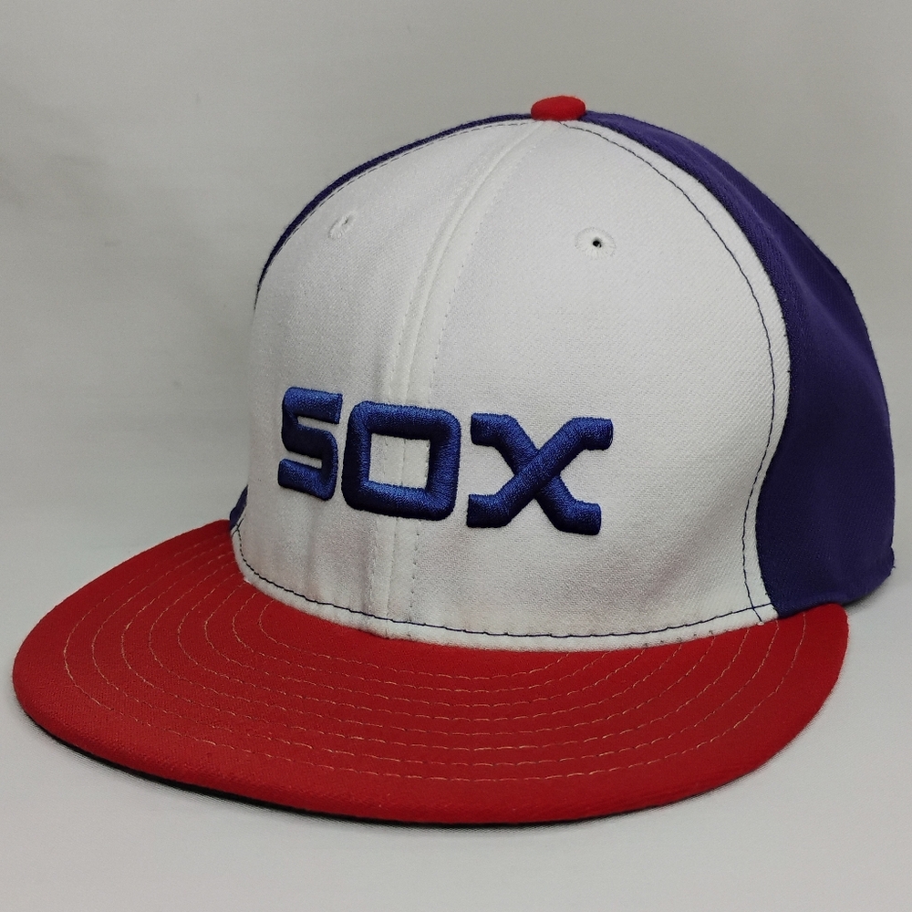 Men's New Era 59Fifty Retro Chicago White Sox High Crown Baseball Cap 7 3/8 Hat